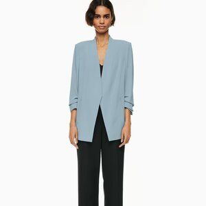 Babaton Power Hip Blazer in Cement Blue